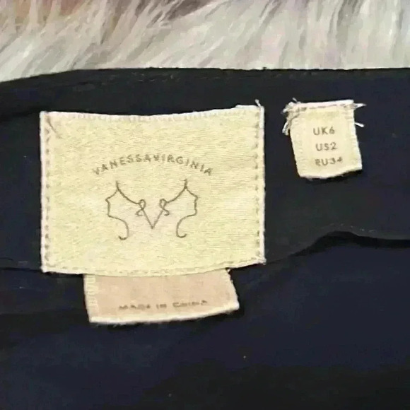 Anthropologie Vanessa Virginia Bold Blue Pleated Flowy Top - Picture 6 of 10